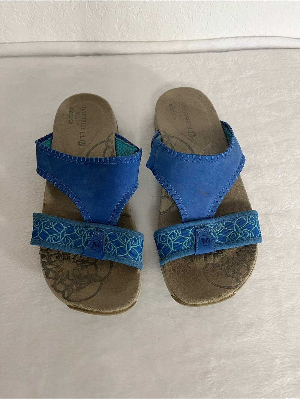 Merrell Blue Two-Strap Sandals